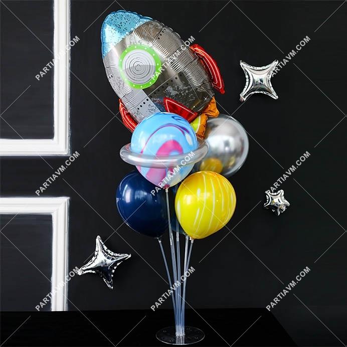 Astronot Uzay Temalı Roket Balon Standı
