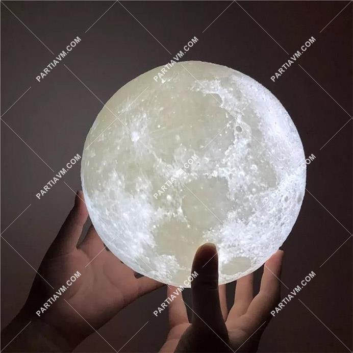 Ay Gece Lambası Dekoratif Standlı 15cm