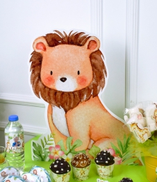 Partiavm Baby Safari Doğum Günü Süsleri 50 cm Ayaklı Aslan Dekor Pano satın al