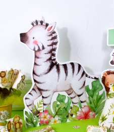 Partiavm Baby Safari Doğum Günü Süsleri 50 cm Ayaklı Zebra Dekor Pano