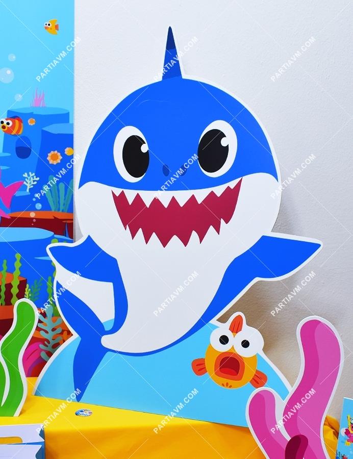 Baby Shark Doğum Günü Süsleri 70cm Baby Shark Dekor Pano