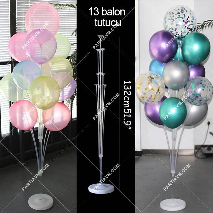 Balon Standı 132cm Yükseklik 13 Balon Tutucu Çubuk Balon Süsleme Standı