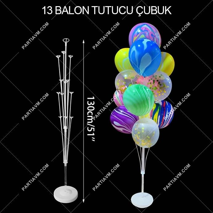 Balon Standı 132cm Yükseklik 13 Balon Tutucu Çubuk Balon Süsleme Standı