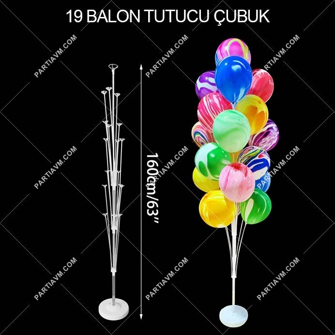 Balon Standı 160cm Yükseklik 19 Balon Tutucu Çubuk Balon Süsleme Standı