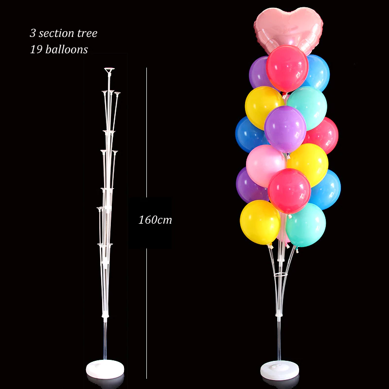 Balon Standı 160cm Yükseklik 19 Balon Tutucu Çubuk Balon Süsleme Standı
