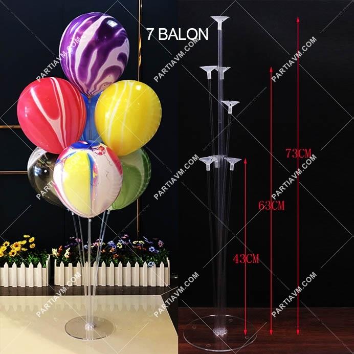 Balon Standı 70cm Yükseklik 7 Balon Tutucu Çubuk Balon Süsleme Standı