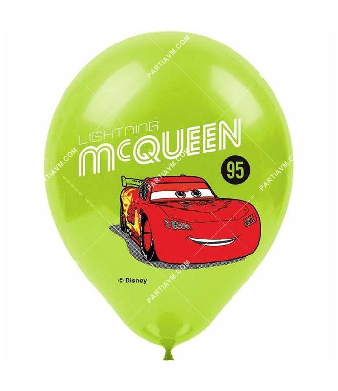 Baskılı Balon Cars 10 lu paket 