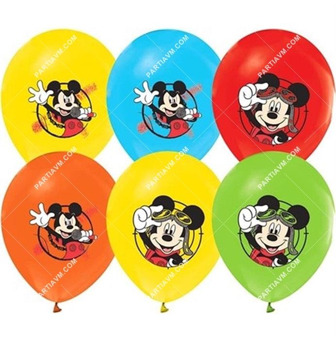 Baskılı Balon Mickey Mouse Temalı Karışık 10lu Paket 