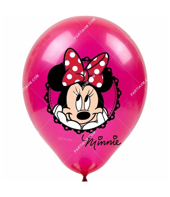 Baskılı Balon Minnie Mouse 10lu Paket 