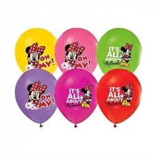 SAMM Baskılı Balon Minnie Mouse Temalı Karışık 10lu Paket 