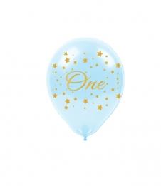 SAMM Baskılı Mavi Balon Altın First Year 10lu Paket  satın al