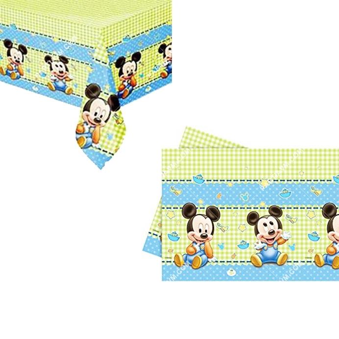 Bebek Mickey Mouse Lisanslı Plastik Masa Örtüsü 120x180 cm