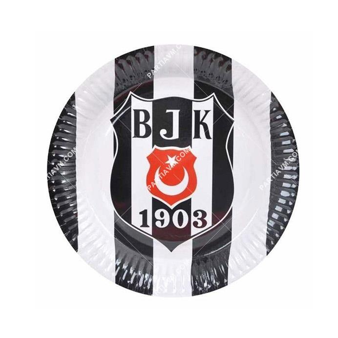 Beşiktaş Lisanslı Karton Tabak 23 cm 8li