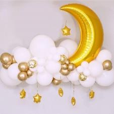 SAMM Beyaz Bulutlu Ay Yıldız Balon Set satın al