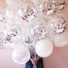 SAMM Beyaz Şeffaf Puantiyeli Latex Balon Set 20 Adet satın al
