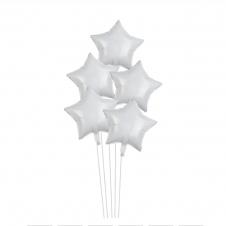 SAMM Beyaz Yıldız Balon Demeti 5li satın al