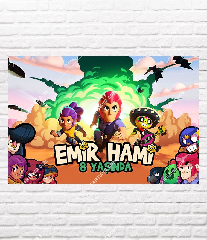 Brawl Stars Doğum Günü 120 X 85 cm Dev Pano Afiş