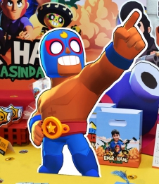 Partiavm Brawl Stars Doğum Günü 50 cm Özel Kesim Dekor Pano