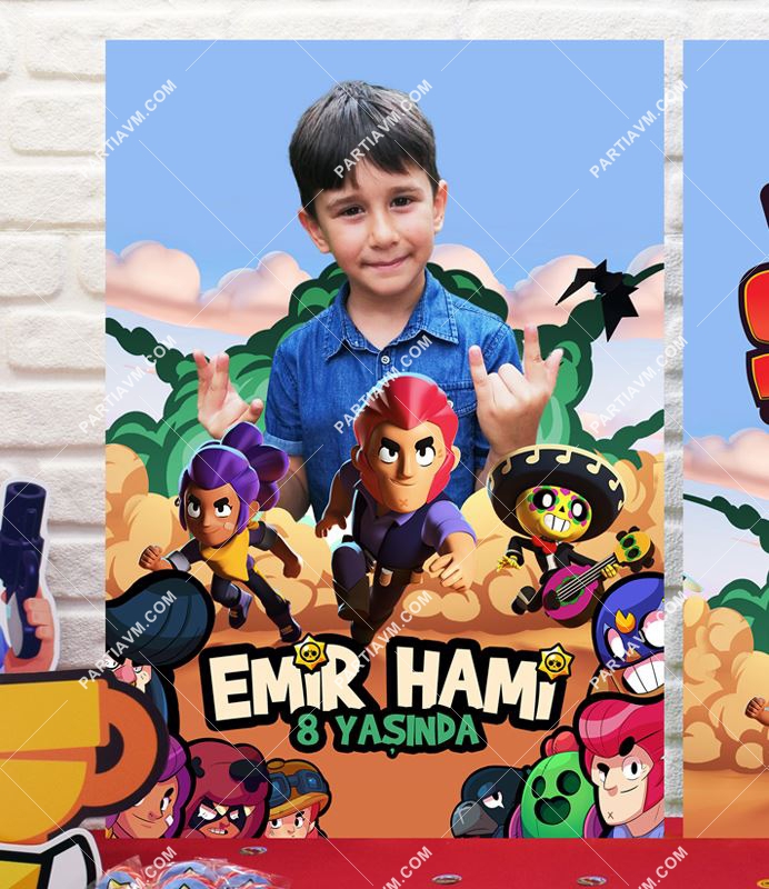 Brawl Stars Doğum Günü 70x100 cm Katlanmaz Pano Afiş