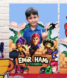 Partiavm Brawl Stars Doğum Günü 70x100 cm Katlanmaz Pano Afiş satın al