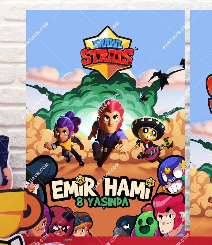 Brawl Stars Doğum Günü 70x100 cm Katlanmaz Pano Afiş