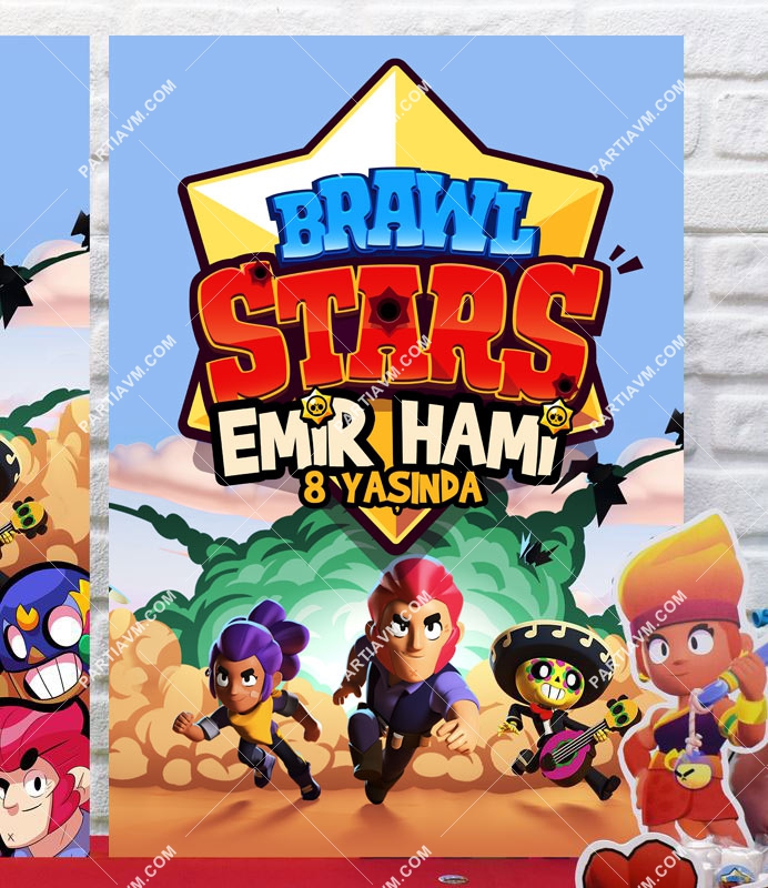 Brawl Stars Doğum Günü 70x100 cm Katlanmaz Pano Afiş