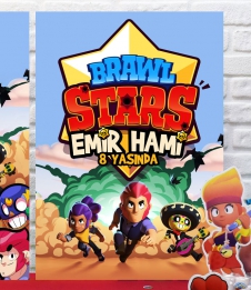 Partiavm Brawl Stars Doğum Günü 70x100 cm Katlanmaz Pano Afiş satın al