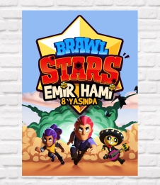 Partiavm Brawl Stars Doğum Günü 70x100 cm Yırtılmaz Branda Afiş satın al