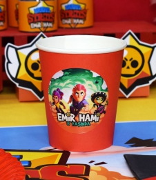 Partiavm Brawl Stars Doğum Günü Etiketli Karton Bardak 5 Adet satın al