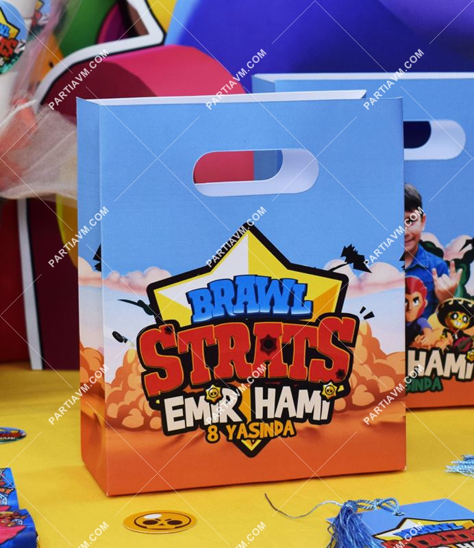 Brawl Stars Doğum Günü Hediye Çantası Özel Tasarım 13 X 16 cm 5 Adet