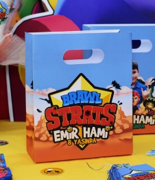 Partiavm Brawl Stars Doğum Günü Hediye Çantası Özel Tasarım 13 X 16 cm 5 Adet satın al