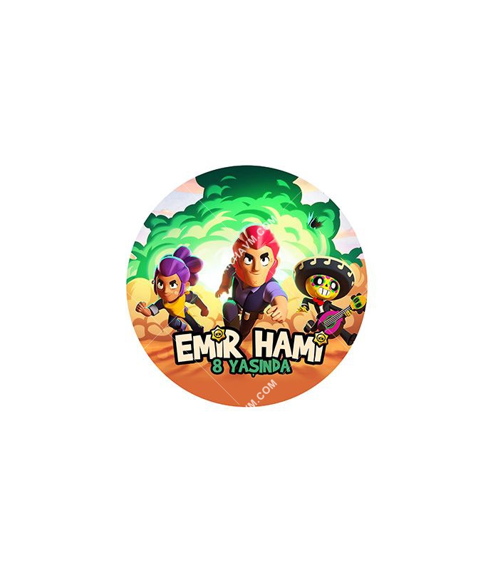 Brawl Stars Doğum Günü Yuvarlak Etiket 3,5cm 15 Adet