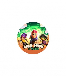 Partiavm Brawl Stars Doğum Günü Yuvarlak Etiket 3,5cm 15 Adet