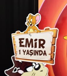 Partiavm Bugs Bunny ve Arkadaşları Doğum Günü 20 cm Önlü Arkalı Baskı Kalın Karton Misinalı Asma Süs Özel Kesim satın al