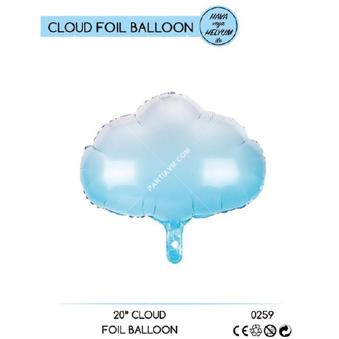 Folyo Balon Figür Bulut Gökkuşağı Model3 52cm
