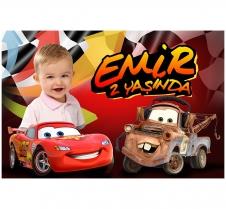 Partiavm Cars Movie Doğum Günü 150x100 cm Dev Yırtılmaz Branda Afiş