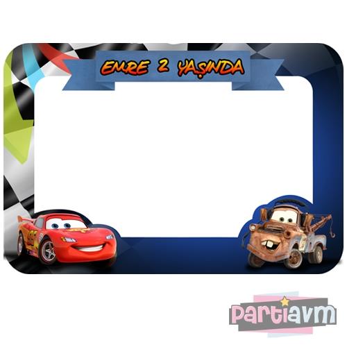 Cars Movie Doğum Günü Süsleri 100x70 cm Fotoğraf Hatıra Çerçevesi