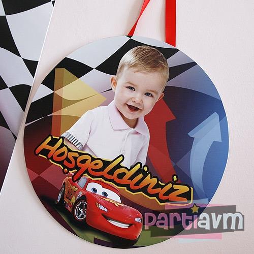 Cars Movie Doğum Günü Süsleri 40 cm Pano Kapı Süsü