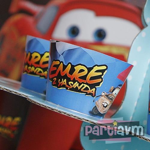 Cars Movie Doğum Günü Süsleri Cupcake Sargısı 10 Adet