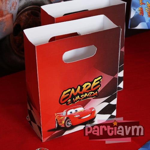 Cars Movie Doğum Günü Süsleri Hediye Çantası Özel Tasarım 13 X 16 cm 5 Adet