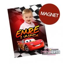 Partiavm Cars Movie Doğum Günü Süsleri Hediyelik Magnet Kurdeleli Poşetinde 7X10 cm  