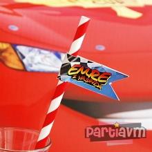 Partiavm Cars Movie Doğum Günü Süsleri Pipet Etiketli 10 Adet satın al