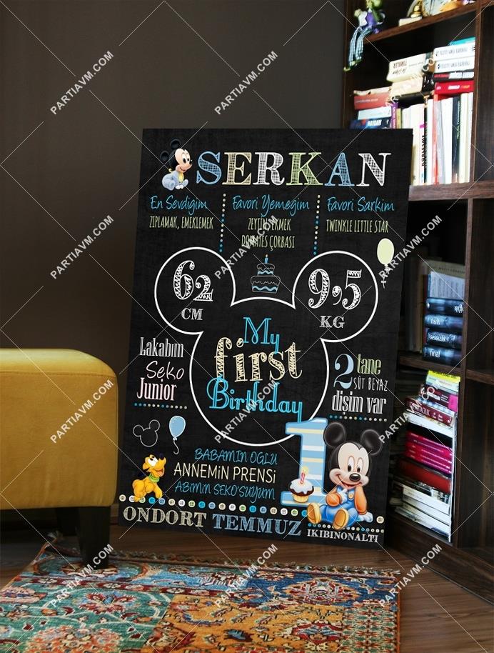 ChalkBord 13 Erkek Bebek 70x100 cm Katlanmaz Pano Afiş