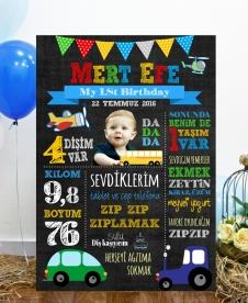 Partiavm ChalkBord 14 Erkek Bebek 70x100 cm Katlanmaz Pano Afiş satın al