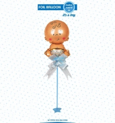 SAMM Cinsiyet Belirleme Partisi Süsleri Folyo Balon Ayaklı Set  Erkek Bebek 34cm  satın al