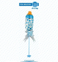 SAMM Cinsiyet Belirleme Partisi Süsleri Folyo Balon Ayaklı Set Mavi Biberon 34cm  satın al