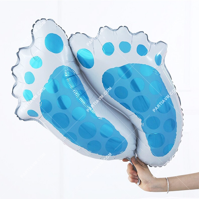 Cinsiyet Belirleme Partisi Süsleri Folyo Balon Bebek Ayağı Mavi 78cm