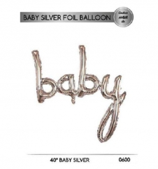 SAMM Cinsiyet Belirleme Partisi Süsleri Folyo Balon Gümüş baby 100cm