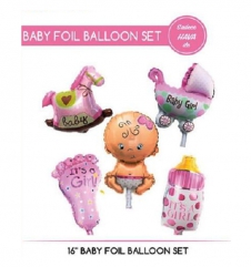SAMM Cinsiyet Belirleme Partisi Süsleri Folyo Balon Kız Bebek 5li Set  satın al