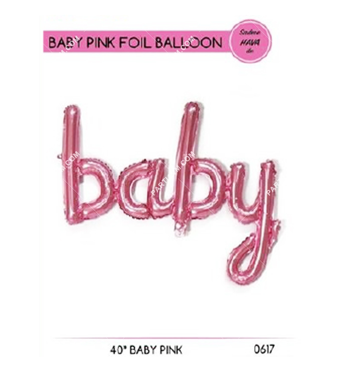 Cinsiyet Belirleme Partisi Süsleri Folyo Balon Pembe baby 100cm